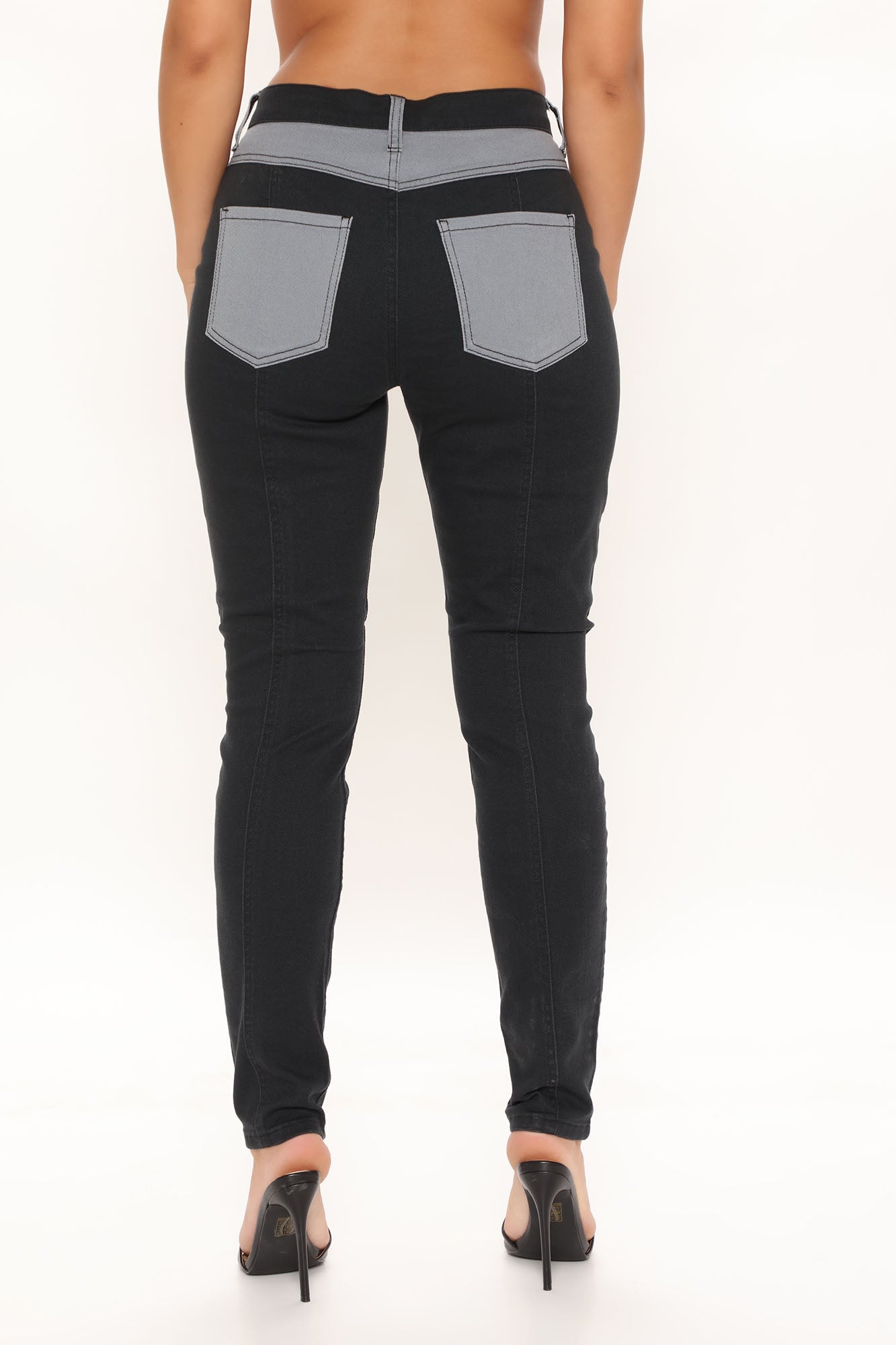 Playin' Hard To Get Skinny Jeans - Black/combo Ins Street
