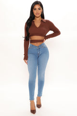 V Nice To Flex Game Skinny Jeans - Light Blue Wash Ins Street