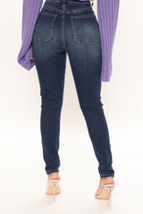 Nequita High Rise Skinny Jeans - Medium Blue Wash Ins Street