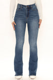 Hometown Babe Smoothing Stretch Bootcut Jeans - Medium Blue Wash Ins Street