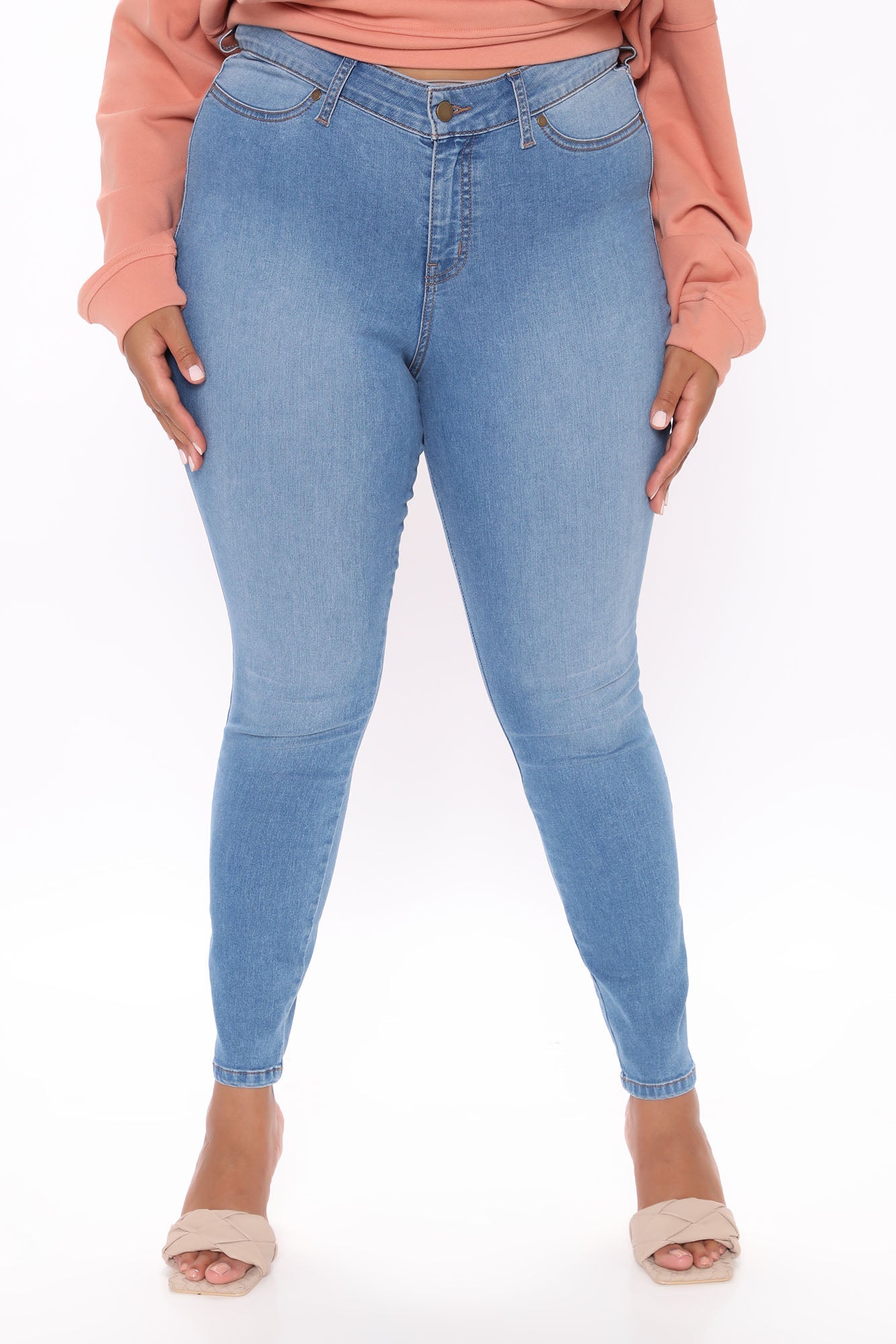 Flex Game Strong Low Rise Skinny Jeans - Light Blue Wash Ins Street