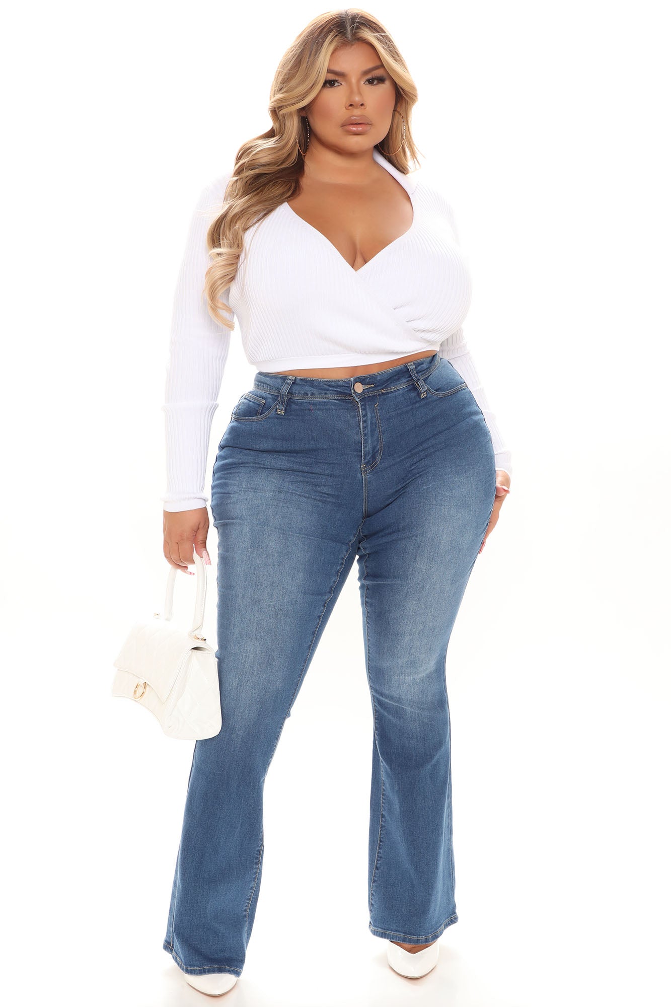 Jodie High Rise Flare Jeans - Medium Blue Wash Ins Street