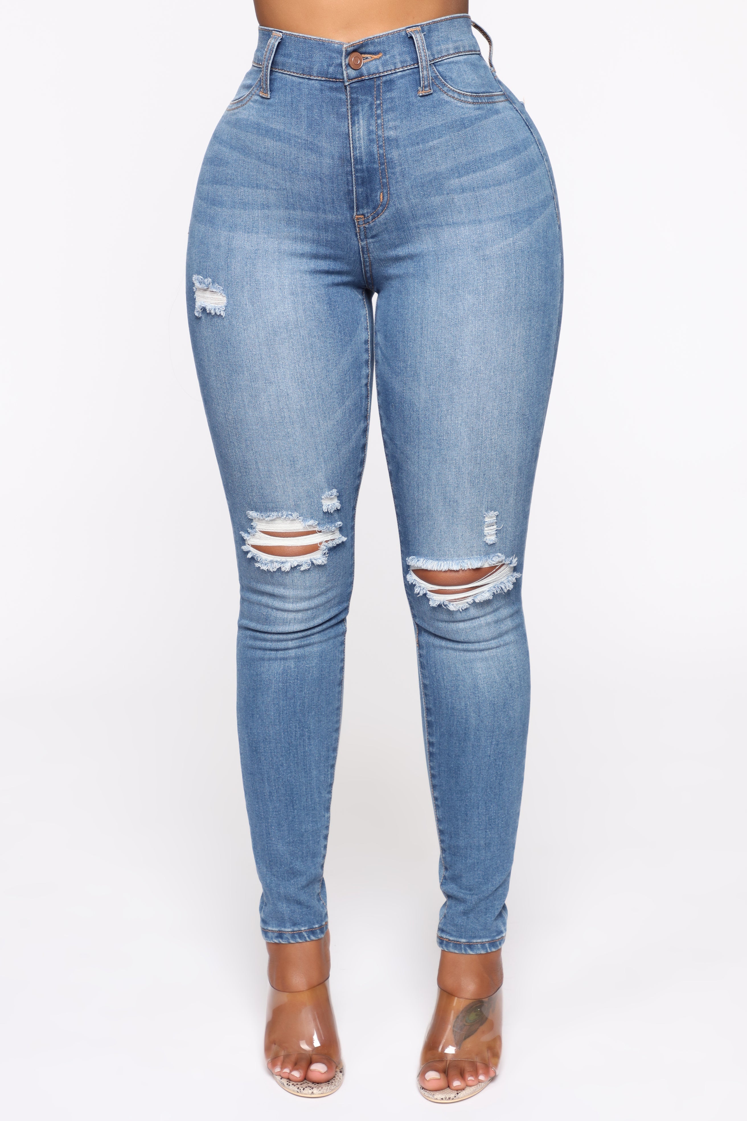 Our Favorite High Rise Skinny Jeans - Medium Blue Wash – InsStreet
