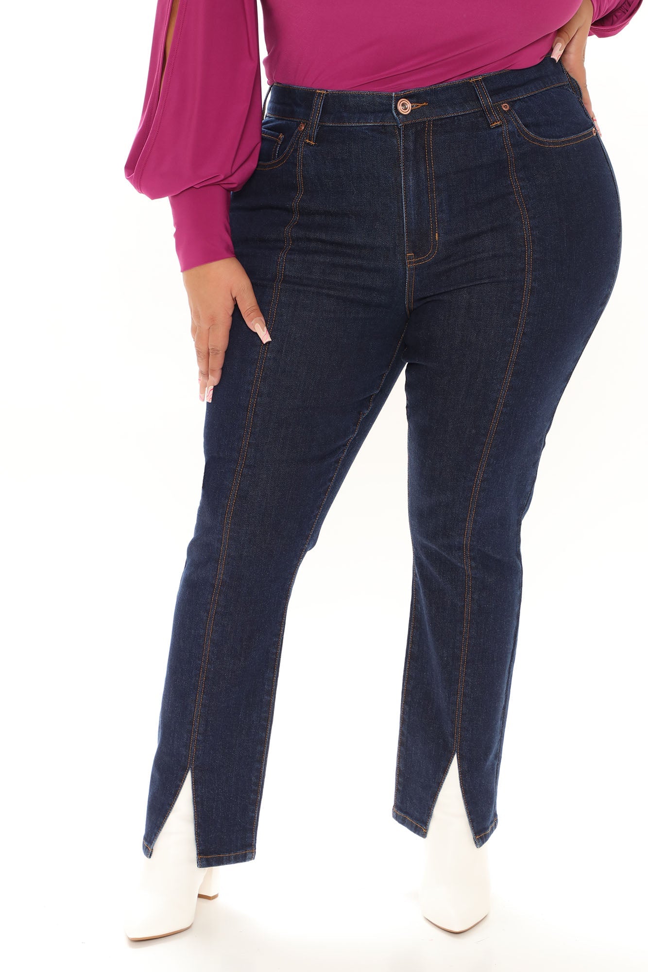 Before I Split Mid Rise Skinny Jeans - Dark Wash Ins Street