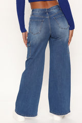 Workflow Stretch Skater Jeans - Medium Blue Wash Ins Street