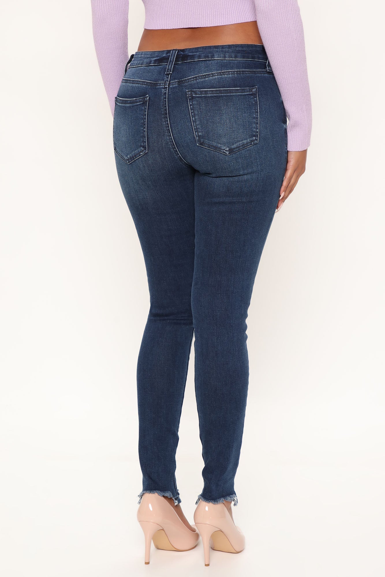 Tall Your Turn Distressed Jeans - Dark Denim Ins Street