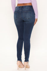Tall Your Turn Distressed Jeans - Dark Denim Ins Street