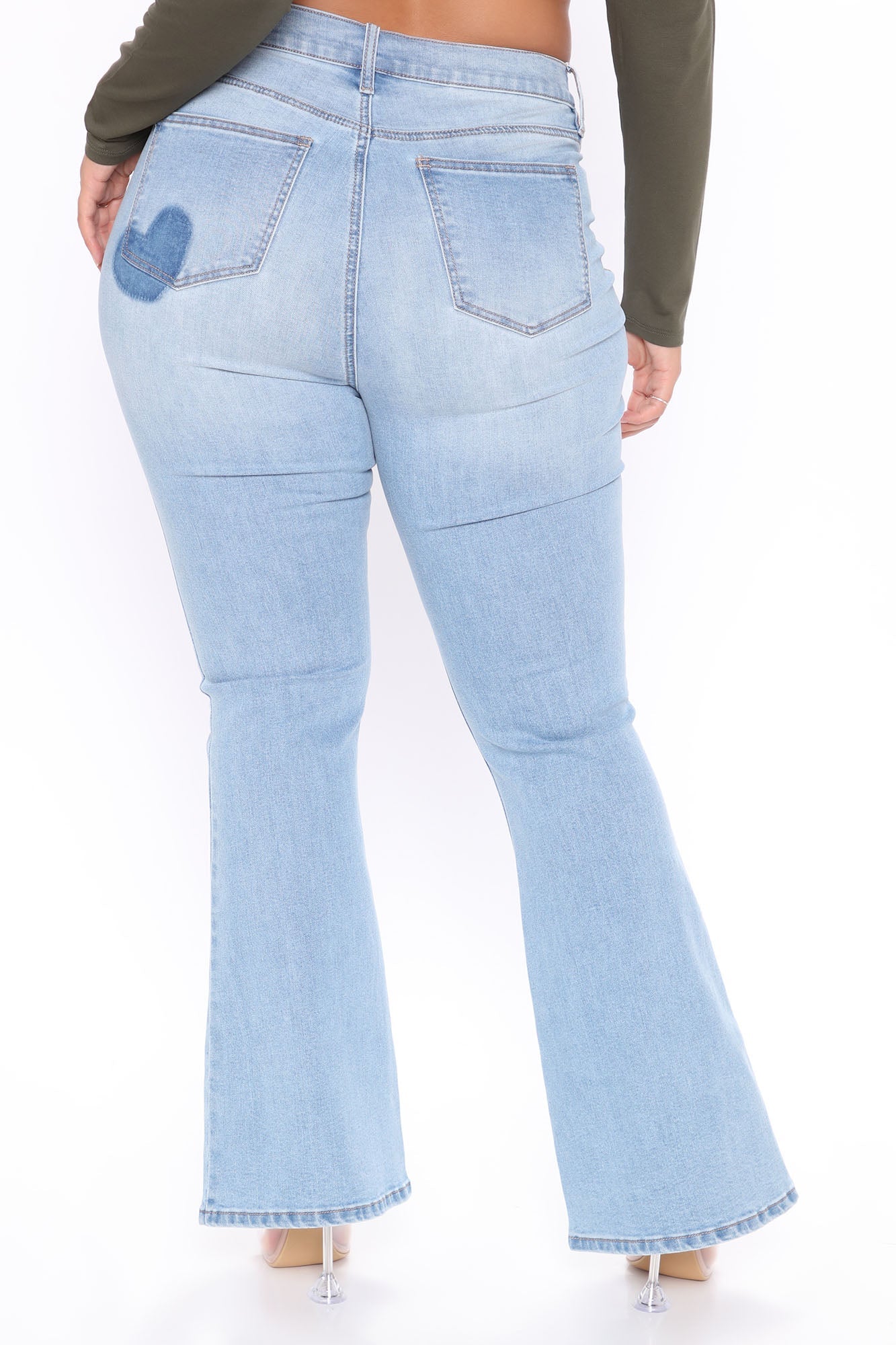 Dare To Flare Jeans - Medium Blue Wash Ins Street