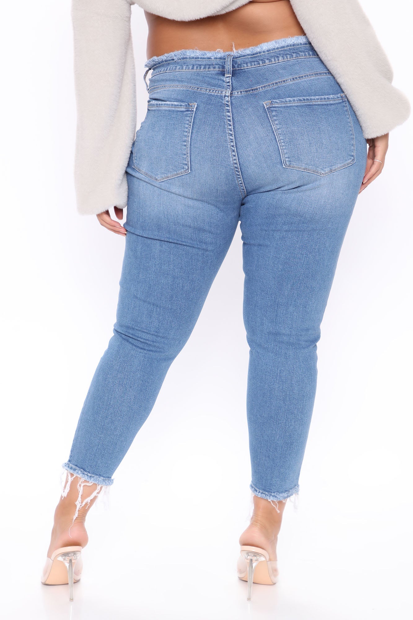 It's A Process Mid Rise Jeans - Medium Blue Wash Ins Street