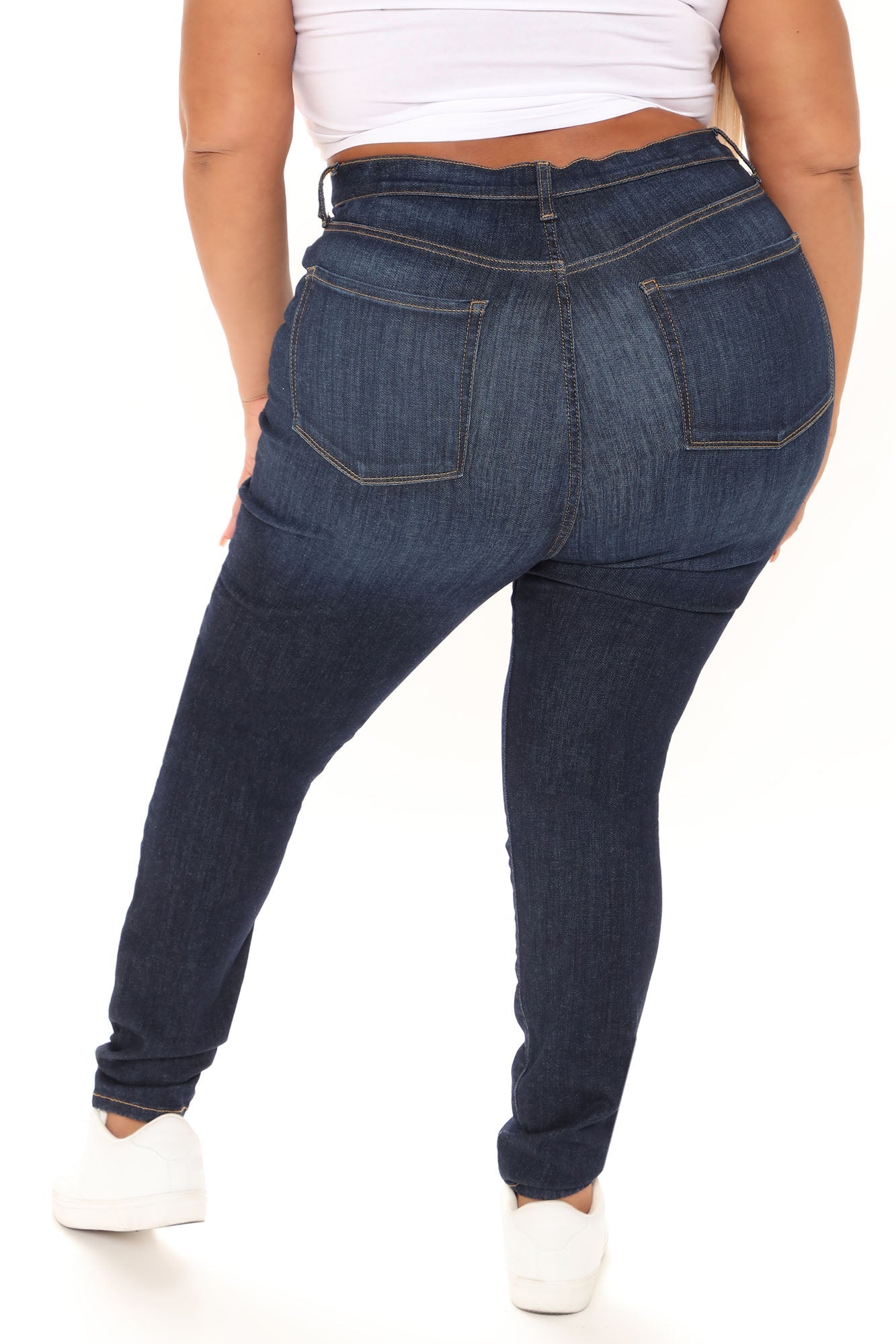 All For One Universal High Rise Skinny Jeans - Dark Wash Ins Street