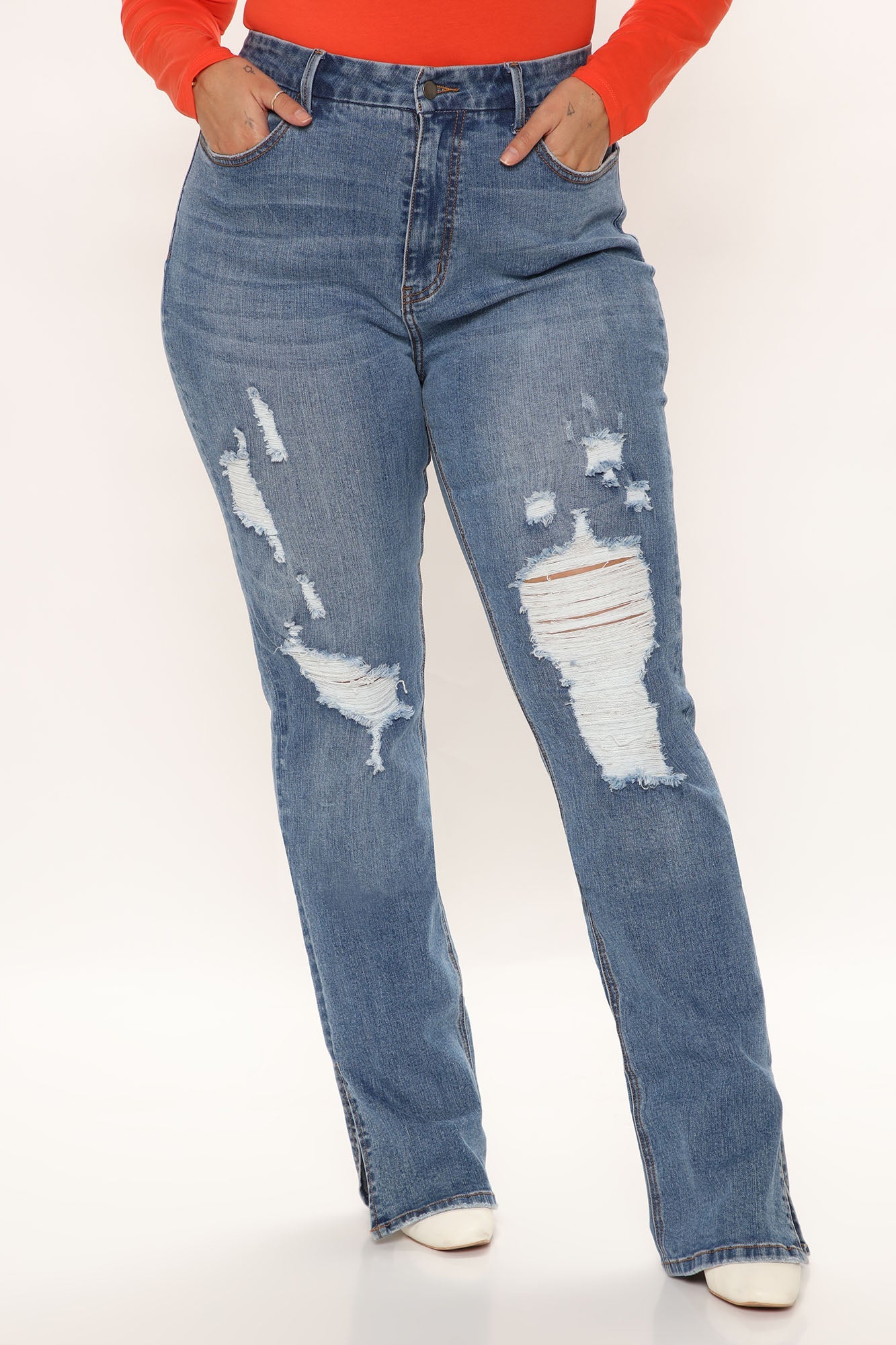 Tall Killing 'Em Kindly High Rise Jeans - Medium Blue Wash Ins Street