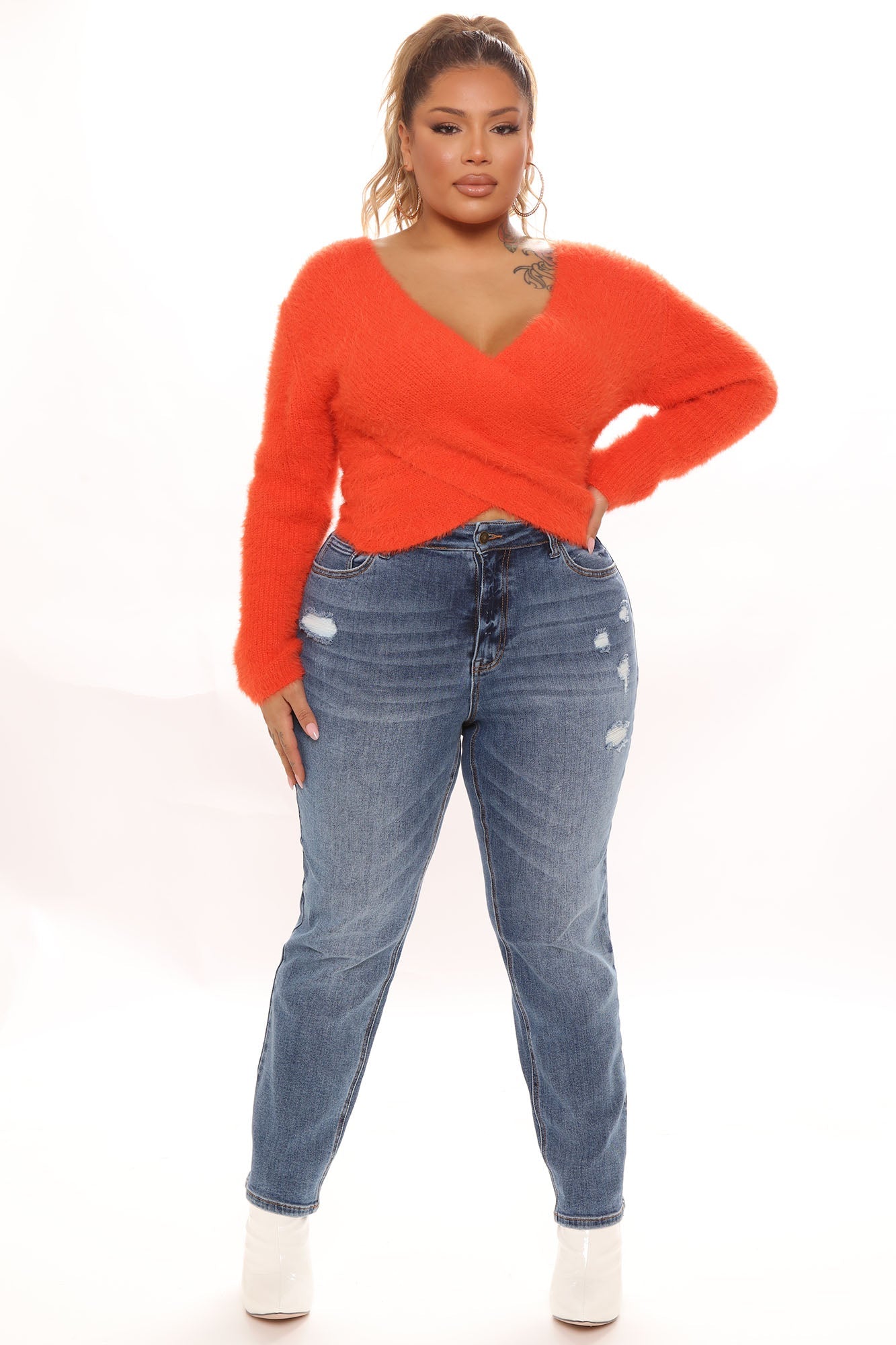 Still Got It Straight Leg Jeans - Medium Blue Wash Ins Street