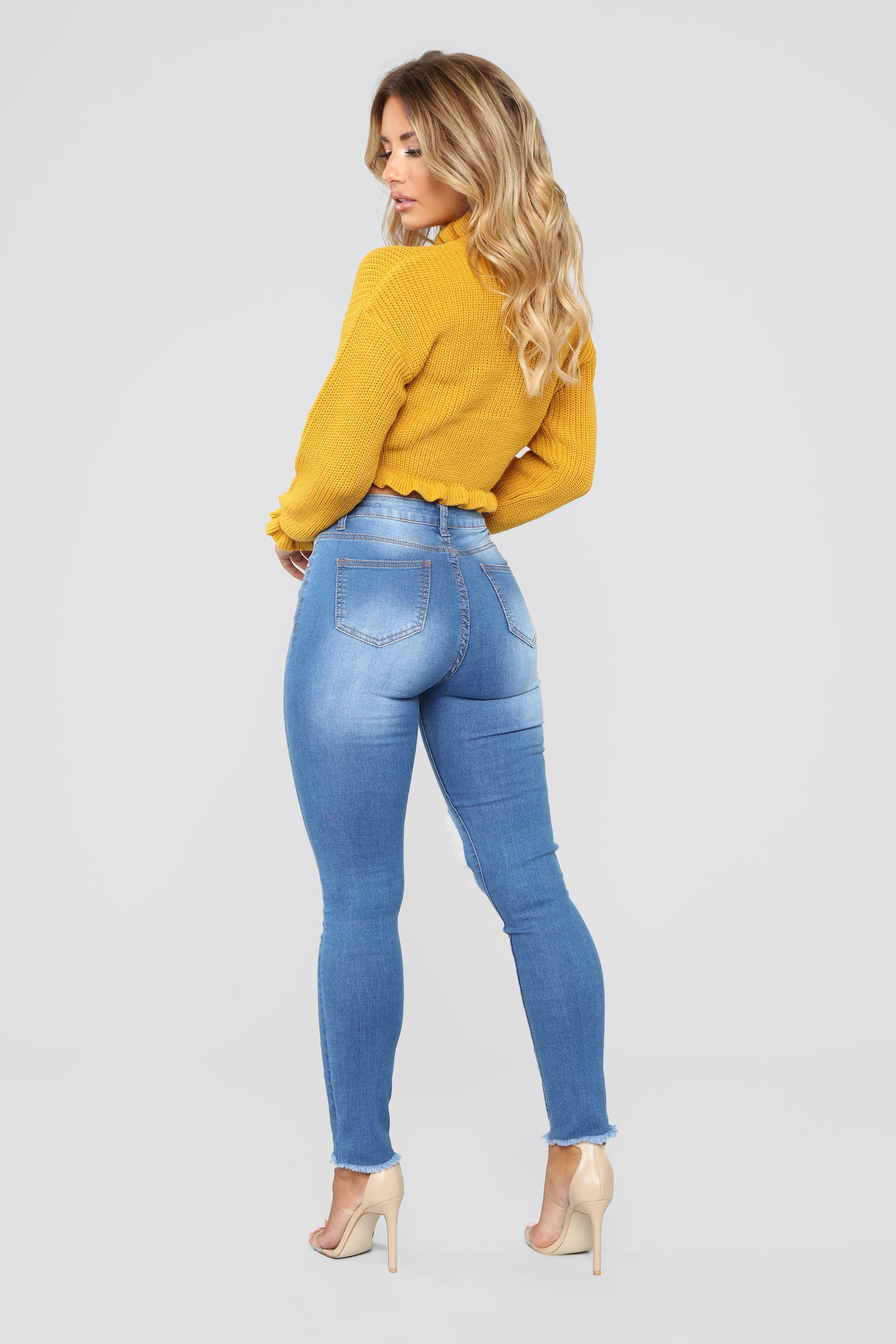 Watcha Doin' Skinny Jeans - Medium Blue Wash Ins Street