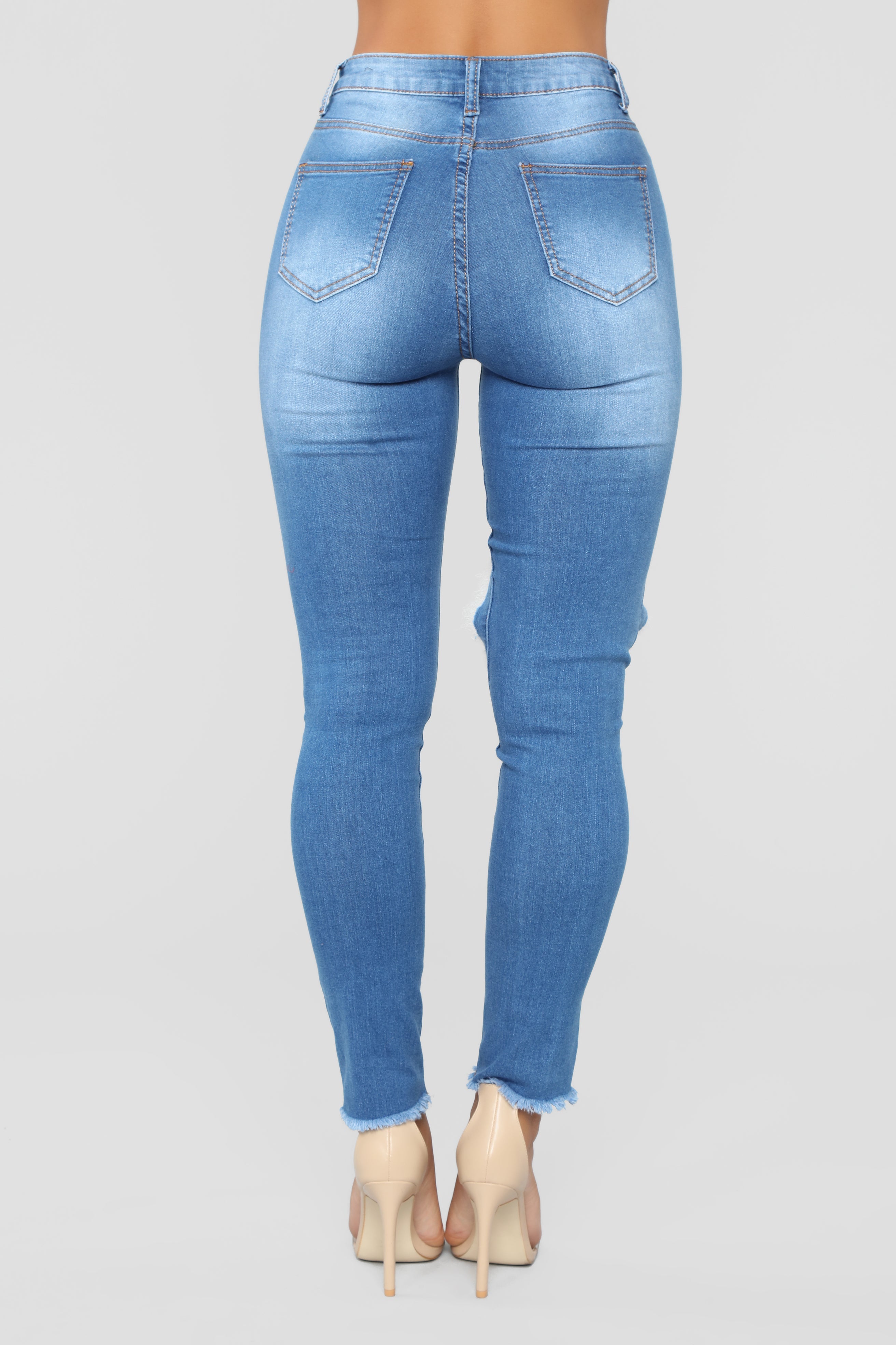 Watcha Doin' Skinny Jeans - Medium Blue Wash Ins Street