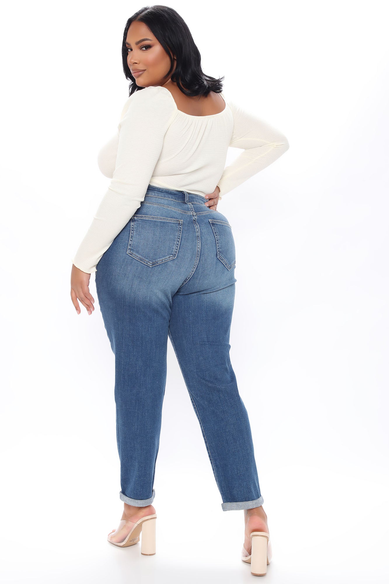 Always In Style High Rise Boyfriend Jeans - Medium Blue Wash Ins Street