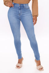 Stay Classic High Waist Skinny Jeans - Medium Blue Wash Ins Street