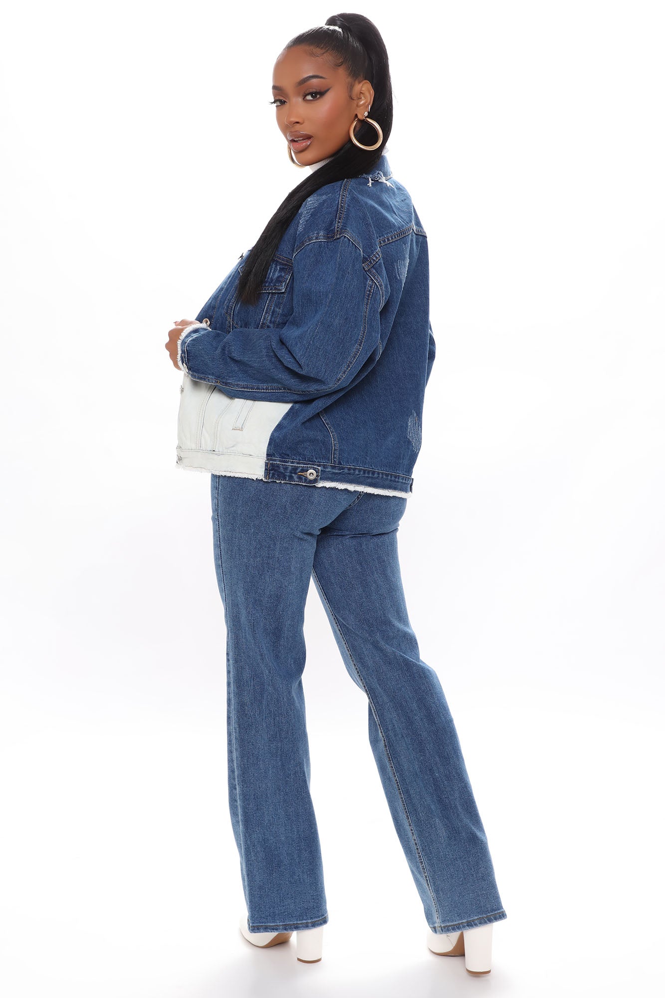 Sweet Love Straight Leg Jeans - Medium Blue Wash Ins Street