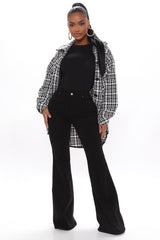 Santorini Super Stretch Flare Jeans - Black Ins Street