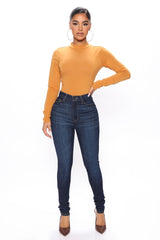 All For One Universal High Rise Skinny Jeans - Dark Wash Ins Street