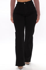 Coraline High Rise Straight Leg Jeans - Black Ins Street