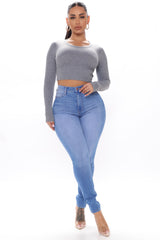 Show Off The Curves Super Stretch Skinny Jeans - Medium Blue Wash Ins Street