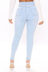 Supernatural High Rise Jeans - Light Blue Wash Ins Street