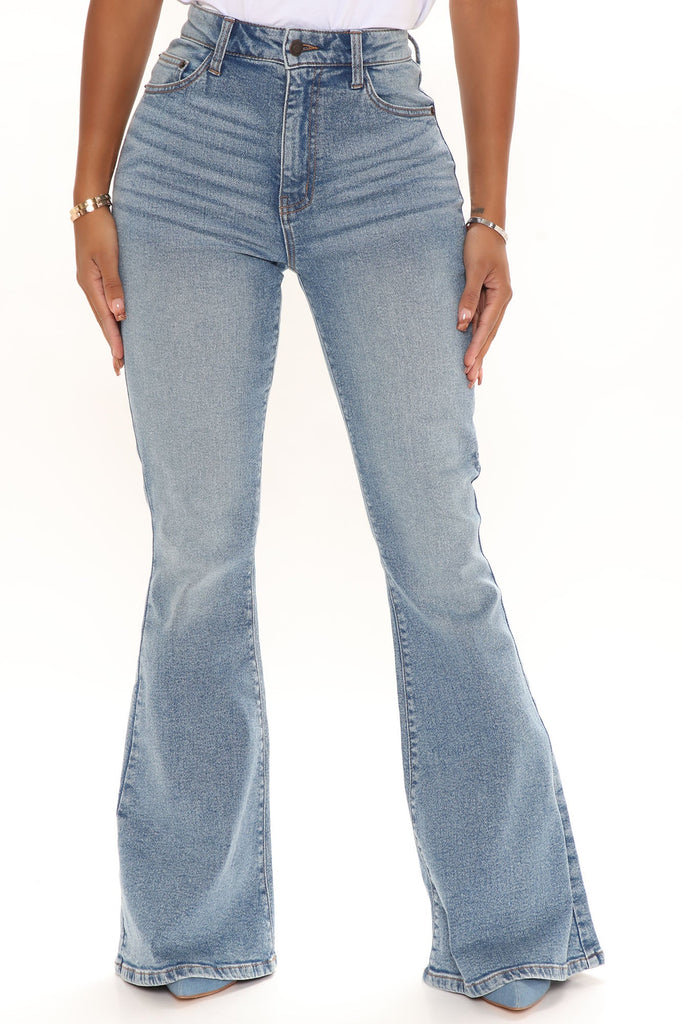 Vintage High Rise Classic Flare Jeans - Light Blue Wash – InsStreet