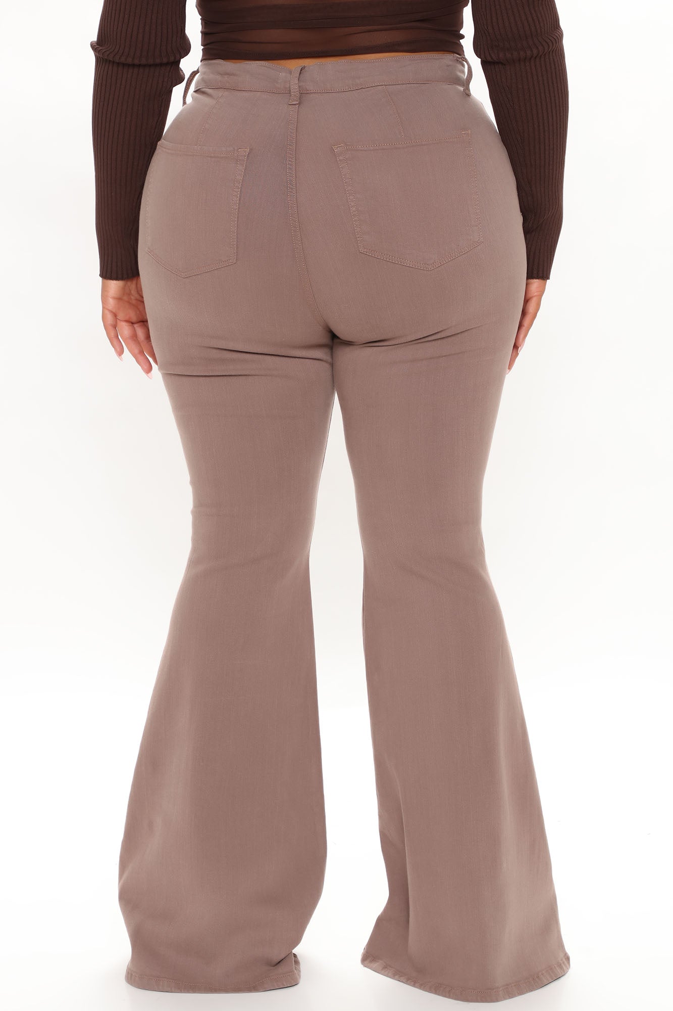 Santorini Super Stretch Flare Jeans - Mocha Ins Street