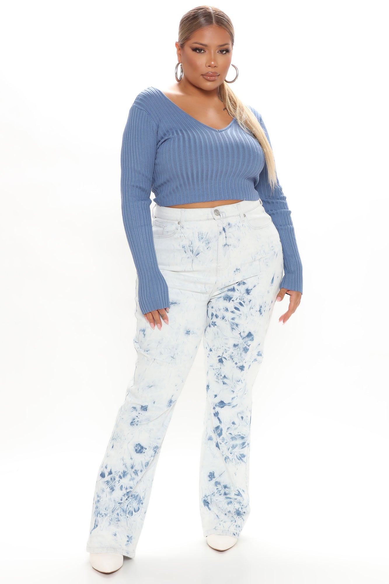 Boo Ya Tripped Up Straight Leg Boyfriend Jeans - Blue/combo Ins Street