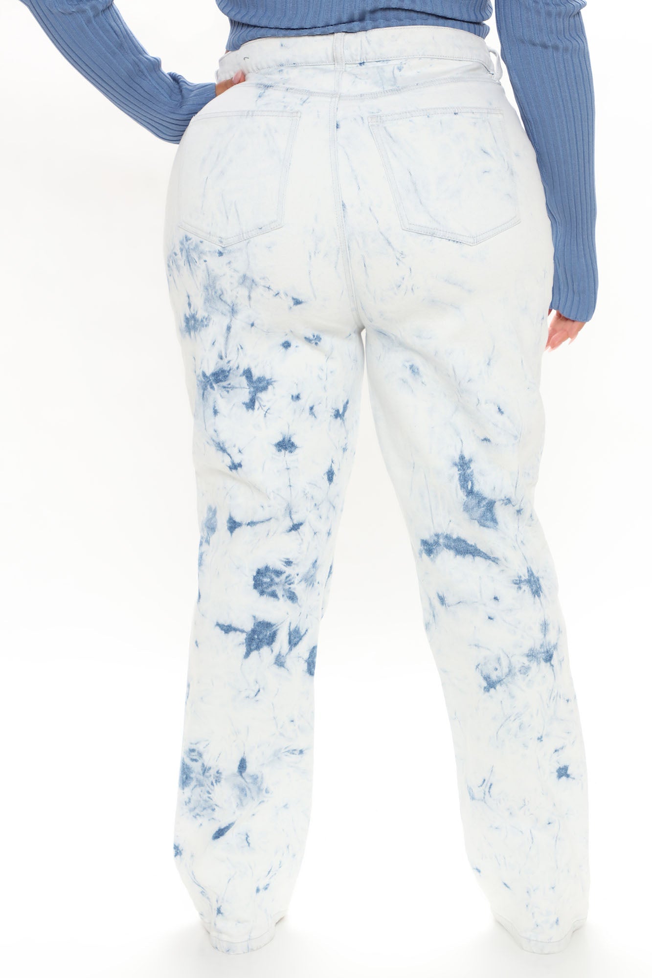 Boo Ya Tripped Up Straight Leg Boyfriend Jeans - Blue/combo Ins Street