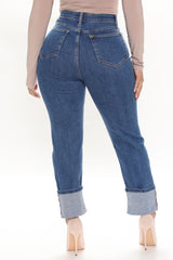 How I Roll Crop Straight Leg Jeans - Medium Blue Wash Ins Street