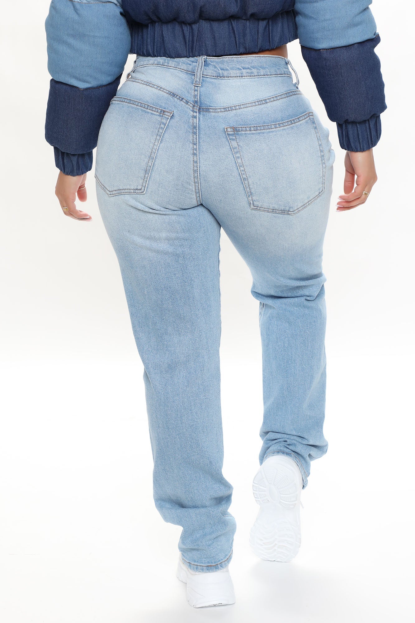 Always The Hero Ripped Dad Jeans - Light Blue Wash Ins Street