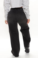 Abbot Kinney Wide Leg Skater Jeans - Black Ins Street