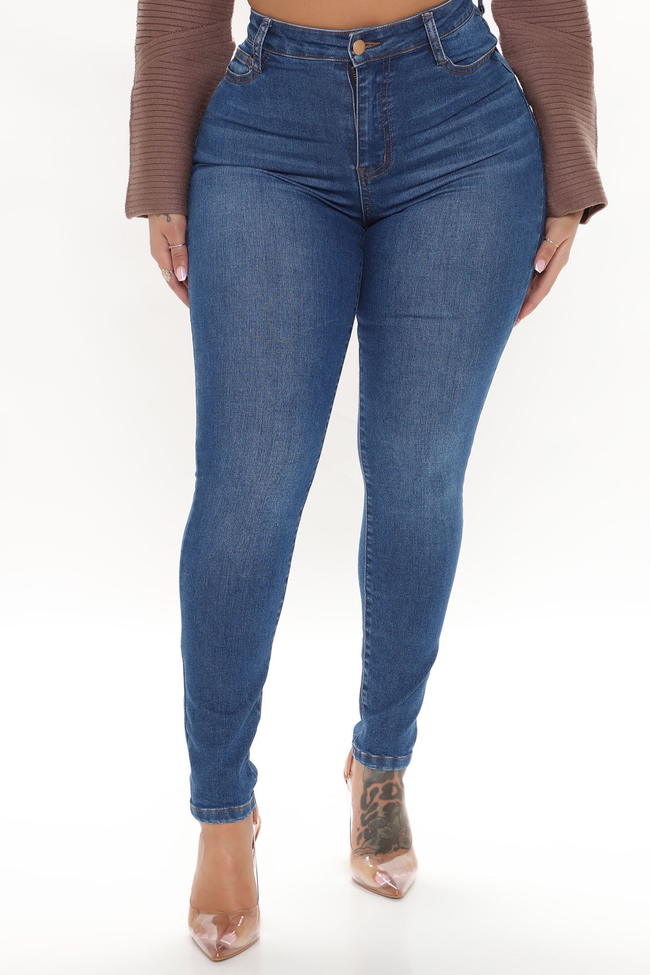 Jessica Skinny Jeans - Medium Blue Wash Ins Street