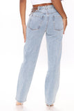 Link By Link Straight Leg Jeans - Light Blue Wash Ins Street