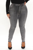 Corina Soft Stretchy Skinny Jeans - Grey Ins Street