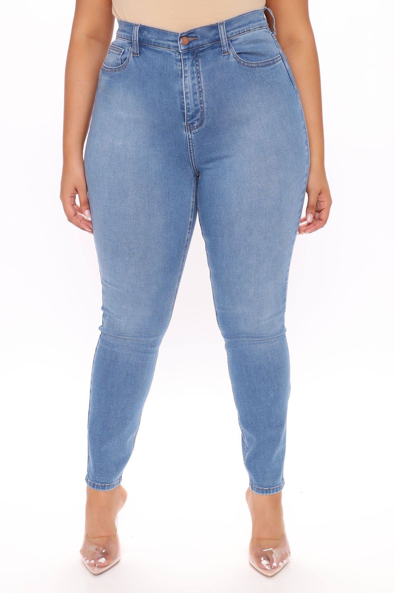 Stay Classic High Waist Skinny Jeans - Medium Blue Wash Ins Street
