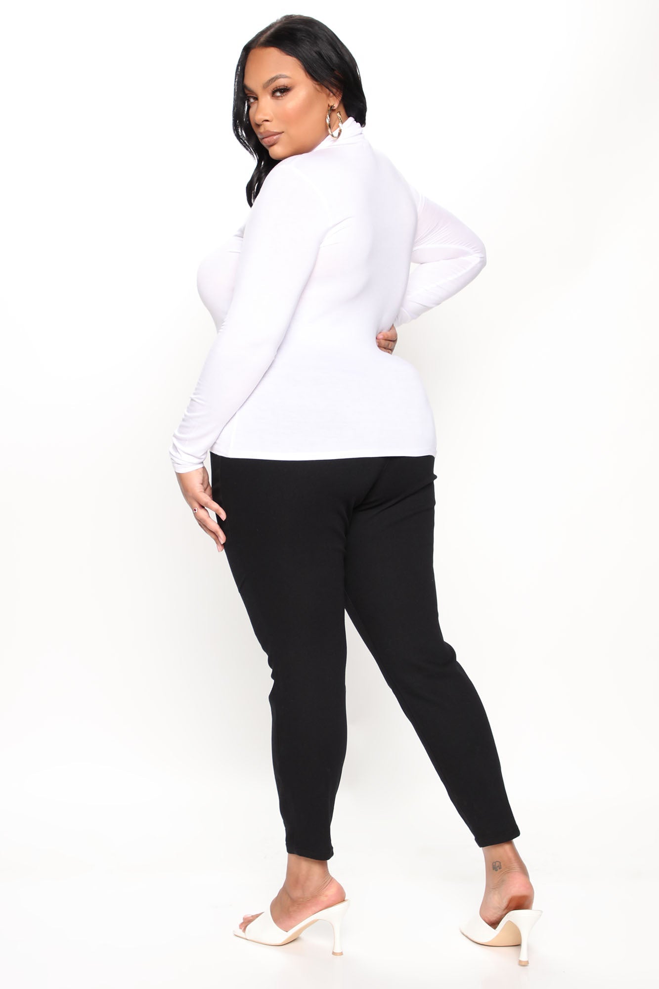 Cassie Elastic Waistband Jeans - Black Ins Street