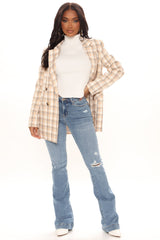 Only One For Me Distressed Bootcut Jeans - Medium Blue Wash Ins Street