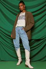 Sugar Daddy Slouch Fit Jeans - Light Blue Wash Ins Street