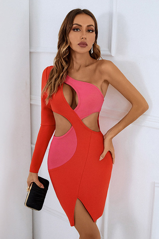 One Shoulder Cut Out Dress Ins Street