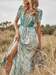 Women's Short Sleeve Long Dress Ins street
