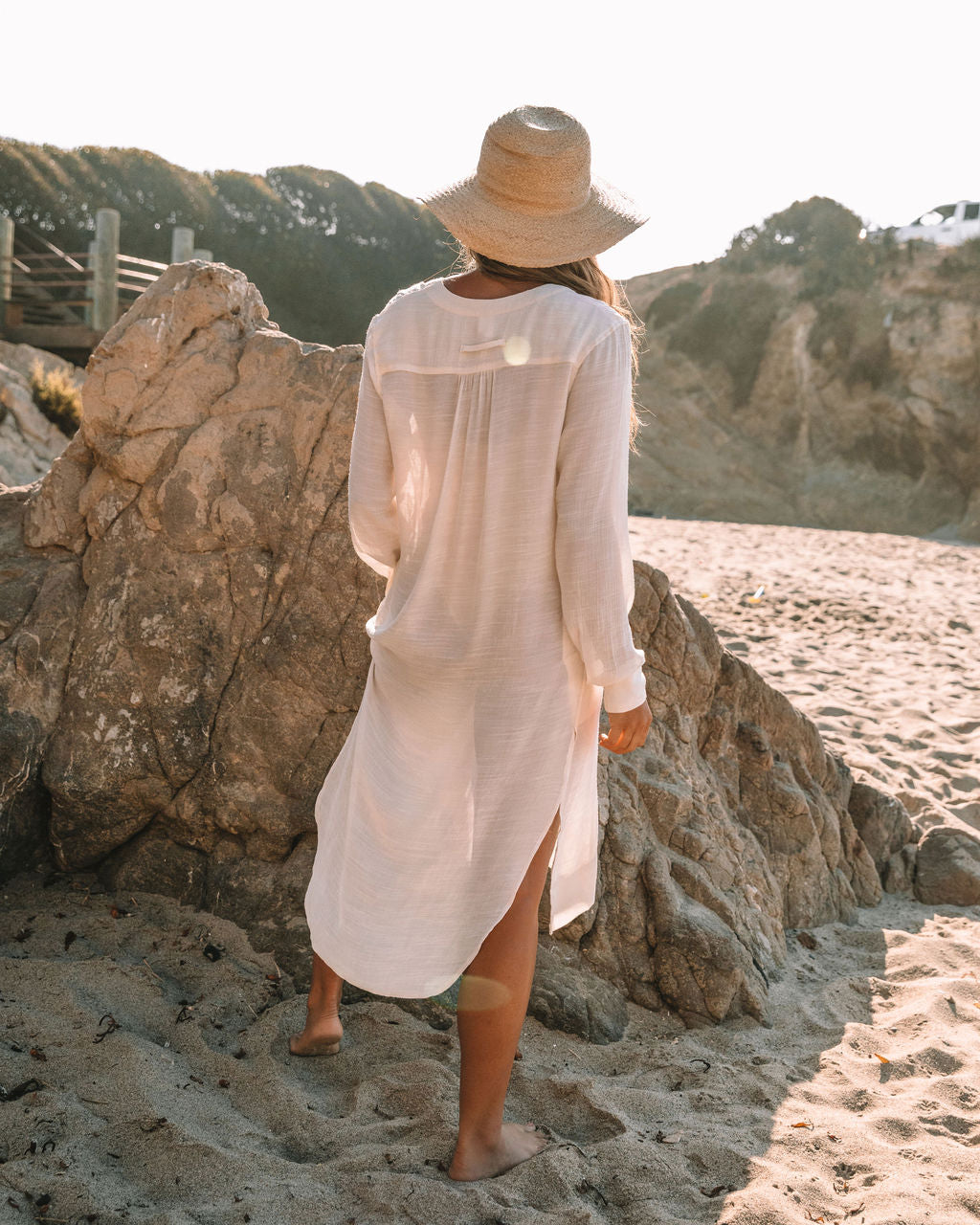 Bali Pocketed Kaftan Dress - Bamboo Cream - FINAL SALE InsStreet