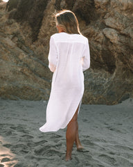 Bali Pocketed Kaftan Dress - Marshmallow - FINAL SALE InsStreet