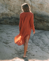 Bali Pocketed Kaftan Dress - Terracotta - FINAL SALE InsStreet