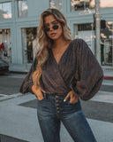 Shimmer And Sway Balloon Sleeve Drape Bodysuit Ins Street