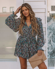 Saunders Floral Pleated Romper Ins Street