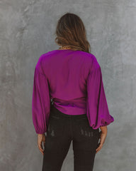 Icon Balloon Sleeve Wrap Blouse - FINAL SALE Ins Street