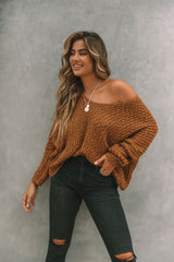 Warms My Soul Knit Sweater - Camel Ins Street