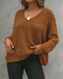 Warms My Soul Knit Sweater - Camel Ins Street